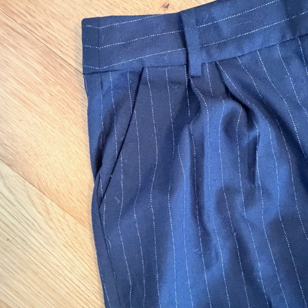 FAVORITE DAUGHTER The Favorite Pants in Navy Blue with White Pinstripes Size 10 - Picture 8 of 12